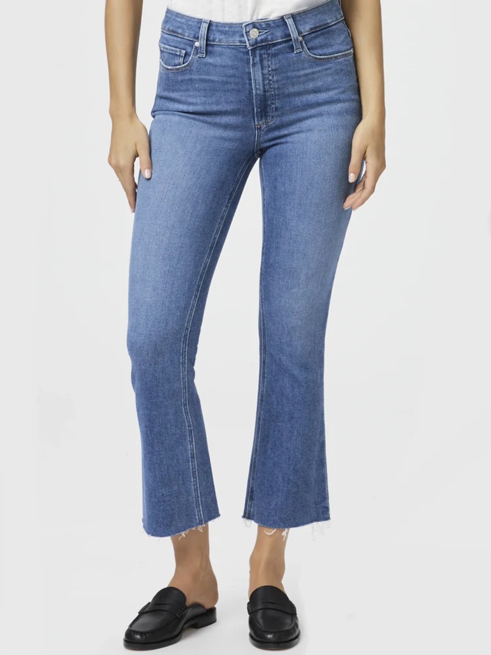 PAIGE Colette Cropped High Rise Flare Jeans